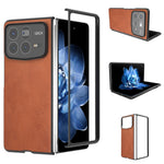 For Xiaomi Mix Fold 4 5G Case Cowhide Texture Hard PC+PU Protective Phone Cover