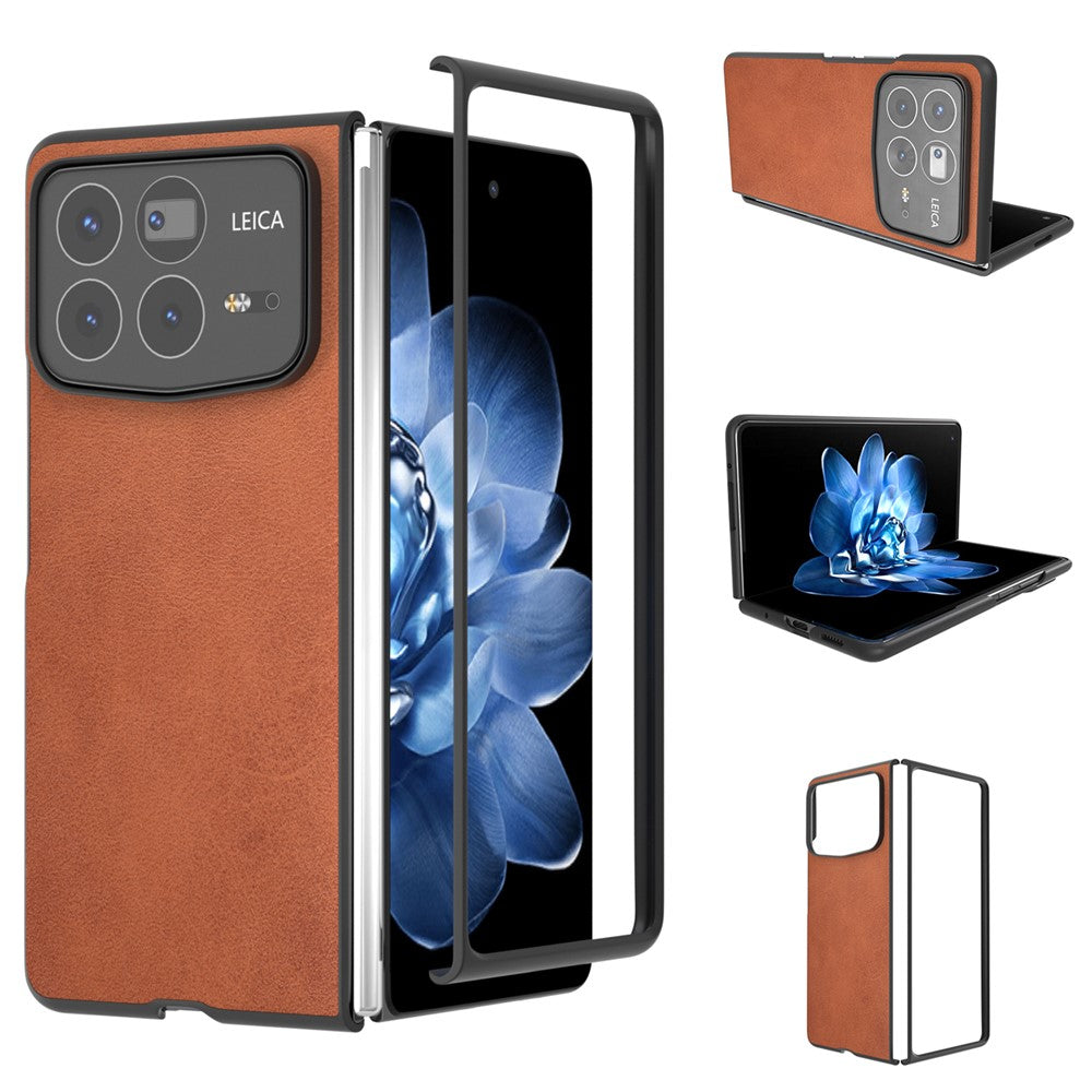 For Xiaomi Mix Fold 4 5G Case Cowhide Texture Hard PC+PU Protective Phone Cover
