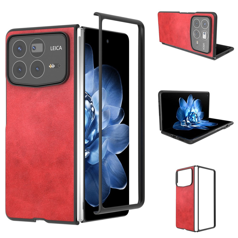 For Xiaomi Mix Fold 4 5G Case Cowhide Texture Hard PC+PU Protective Phone Cover