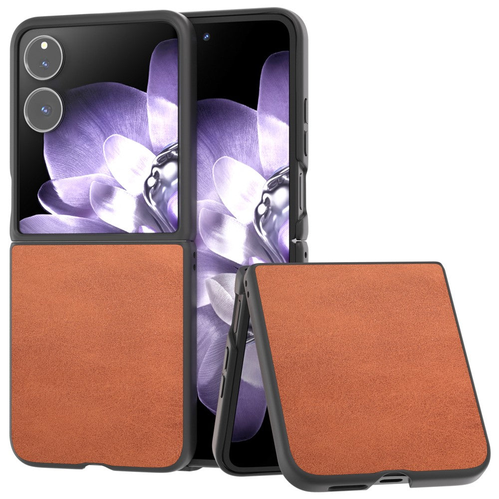 For Xiaomi Mix Flip 5G Case Cowhide Texture Hard PC+PU Protective Phone Cover