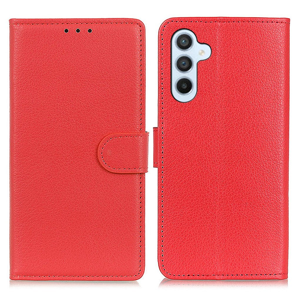 Til Samsung Galaxy A16 5G / A16 4G Pung Etui PU Læder Telefoncover Litchi Tekstur