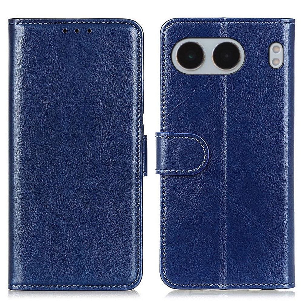 OnePlus Nord 4-skal Crazy Horse Texture PU-lädermobilstativ