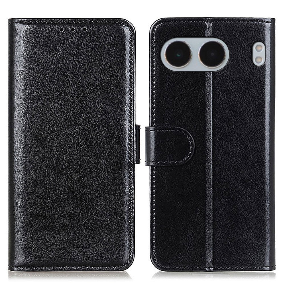 OnePlus Nord 4-skal Crazy Horse Texture PU-lädermobilstativ