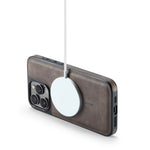MAGKING K1 Series For iPhone 15 Pro Max Magnetic Case PC+TPU+PU Leather Shockproof Phone Cover