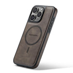 MAGKING K1 Series For iPhone 15 Pro Max Magnetic Case PC+TPU+PU Leather Shockproof Phone Cover