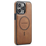 MAGKING K1 Series For iPhone 15 Pro Max Magnetic Case PC+TPU+PU Leather Shockproof Phone Cover