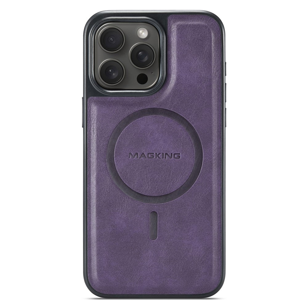 MAGKING K1-serien til iPhone 14 Pro magnetisk cover PC+TPU+PU-læder stødsikkert telefoncover