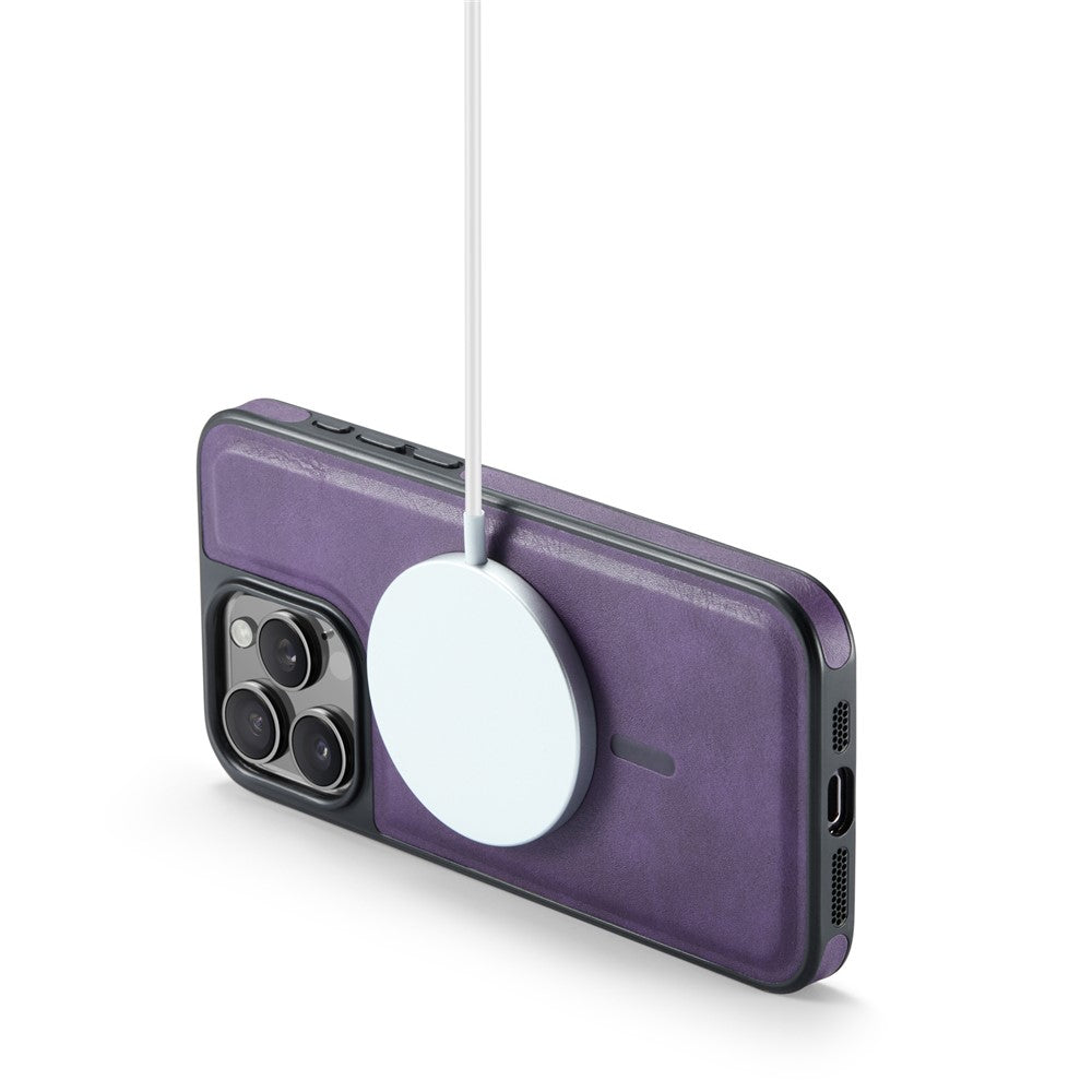 MAGKING K1-serien til iPhone 14 Pro magnetisk cover PC+TPU+PU-læder stødsikkert telefoncover