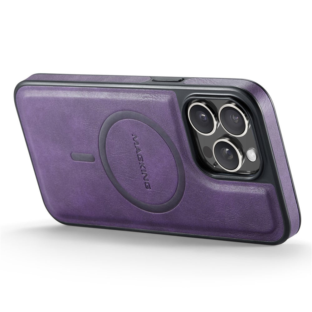 MAGKING K1-serien til iPhone 14 Pro magnetisk cover PC+TPU+PU-læder stødsikkert telefoncover