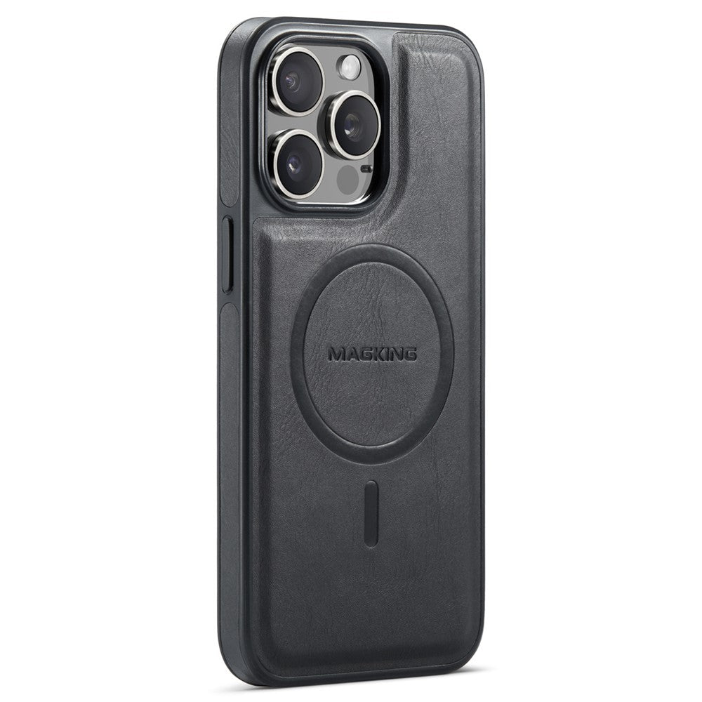 MAGKING K1-serien til iPhone 14 Pro magnetisk cover PC+TPU+PU-læder stødsikkert telefoncover
