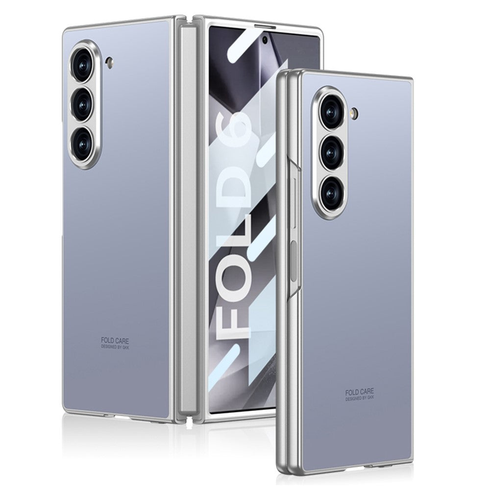 GKK For Samsung Galaxy Z Fold6 5G Case Protective PC+PU Phone Cover with Screen Film