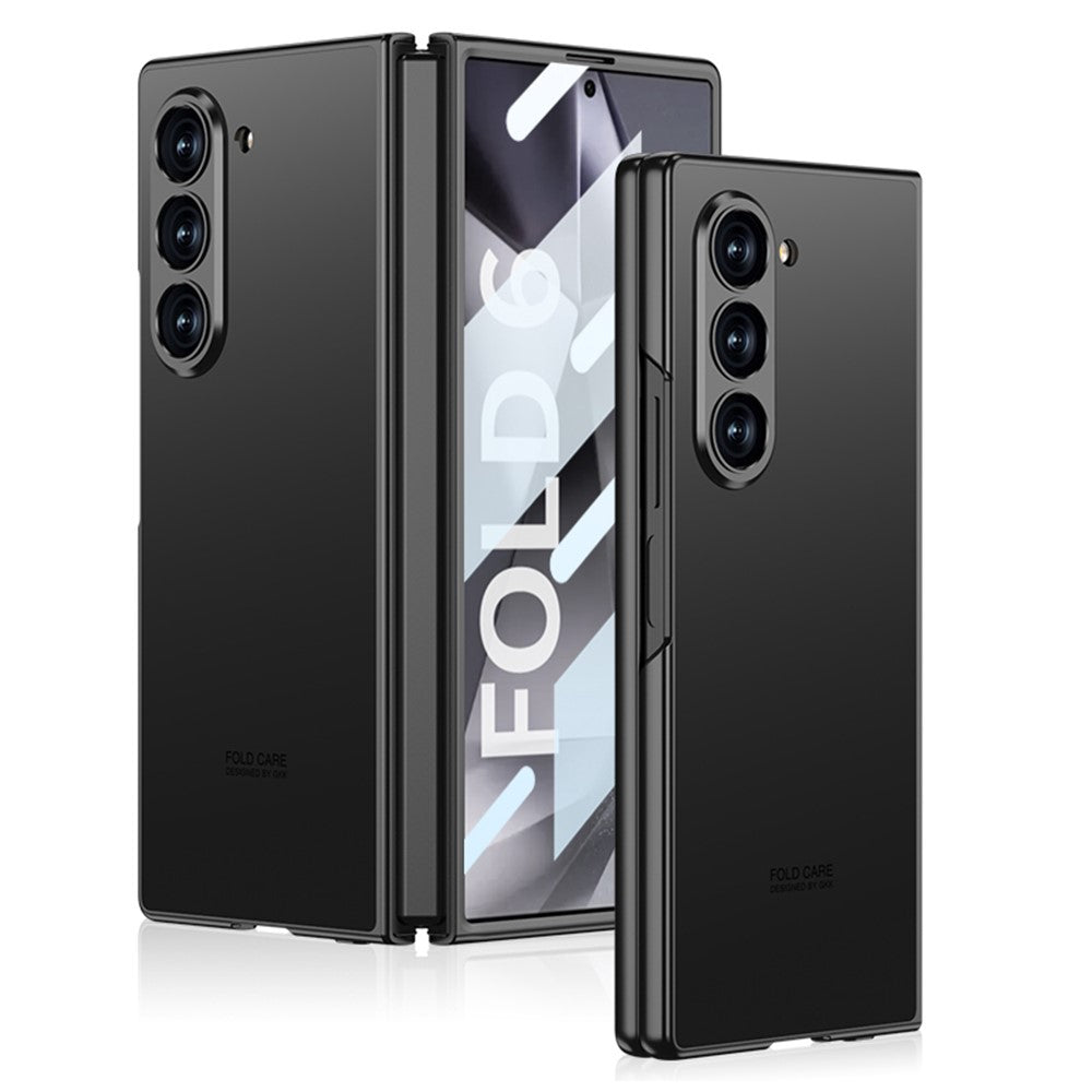 GKK For Samsung Galaxy Z Fold6 5G Case Protective PC+PU Phone Cover with Screen Film
