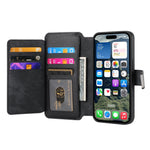 CASENEO MW-02 For iPhone 16 Leather Case Detachable Magnetic Phone Cover