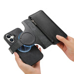 CASENEO MW-02 For iPhone 16 Leather Case Detachable Magnetic Phone Cover