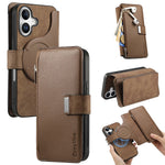 CASENEO MW-02 For iPhone 16 Leather Case Detachable Magnetic Phone Cover