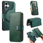 CASENEO MW-02 For iPhone 16 Leather Case Detachable Magnetic Phone Cover