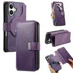 CASENEO MW-02 For iPhone 16 Leather Case Detachable Magnetic Phone Cover