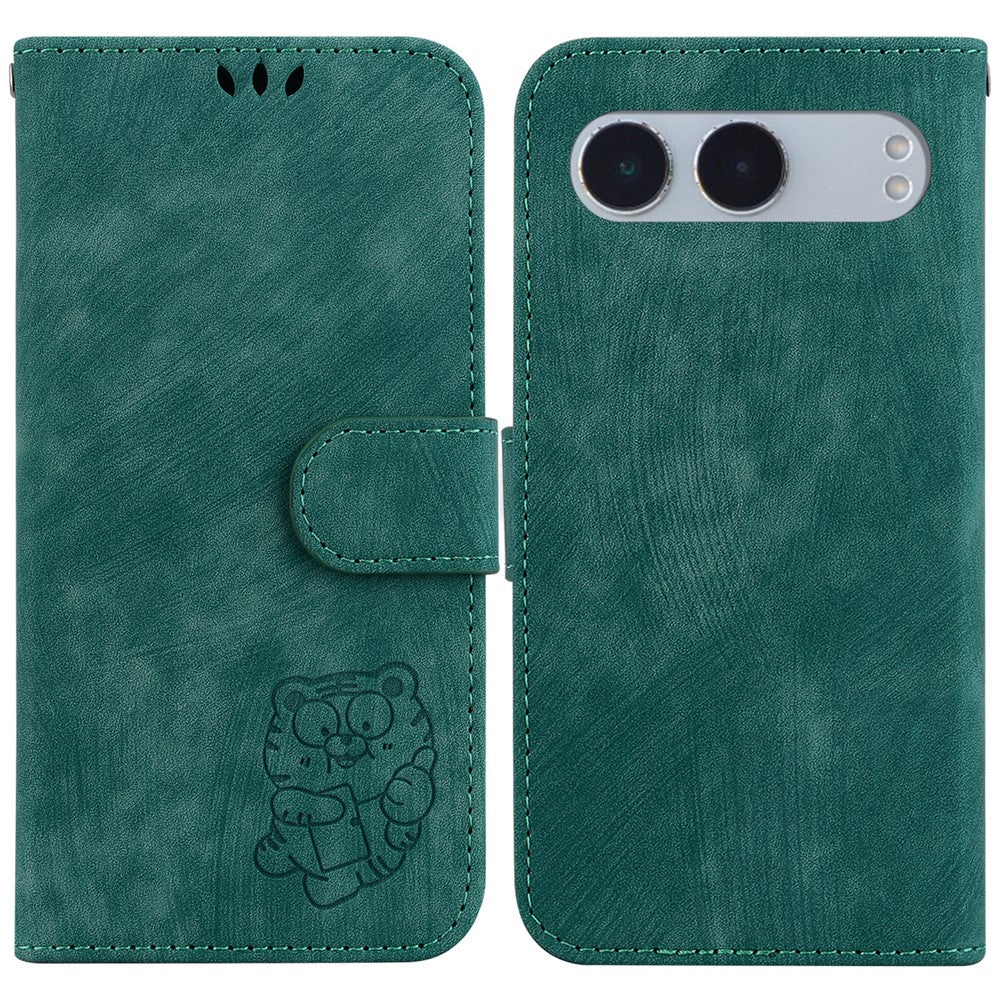 OnePlus Nord 4 Plånboksfodral Tiger Imprint Läder Stötsäkert mobilfodral