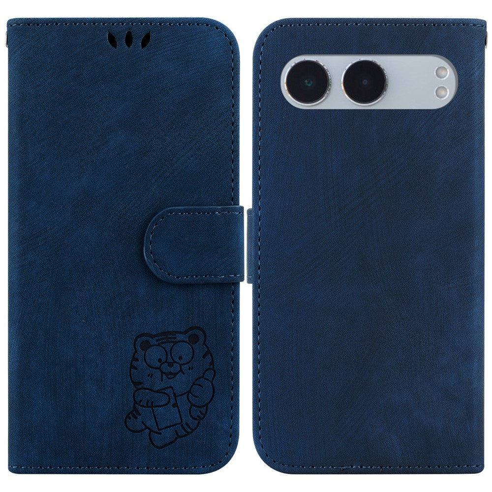 OnePlus Nord 4 Plånboksfodral Tiger Imprint Läder Stötsäkert mobilfodral
