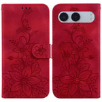 OnePlus Nord 4-skal Lily Flower Imprint Lädermobilskal med stativ