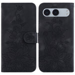 OnePlus Nord 4-skal Lily Flower Imprint Lädermobilskal med stativ