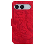 OnePlus Nord 4-skal Tiger Imprint läderplånboksfodral