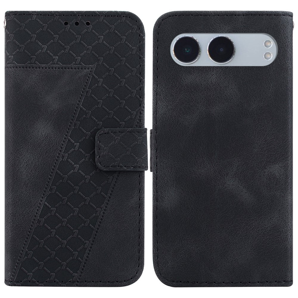 OnePlus Nord 4 Stativfodral 7-Format Mönster Läderfodral med Avtryck