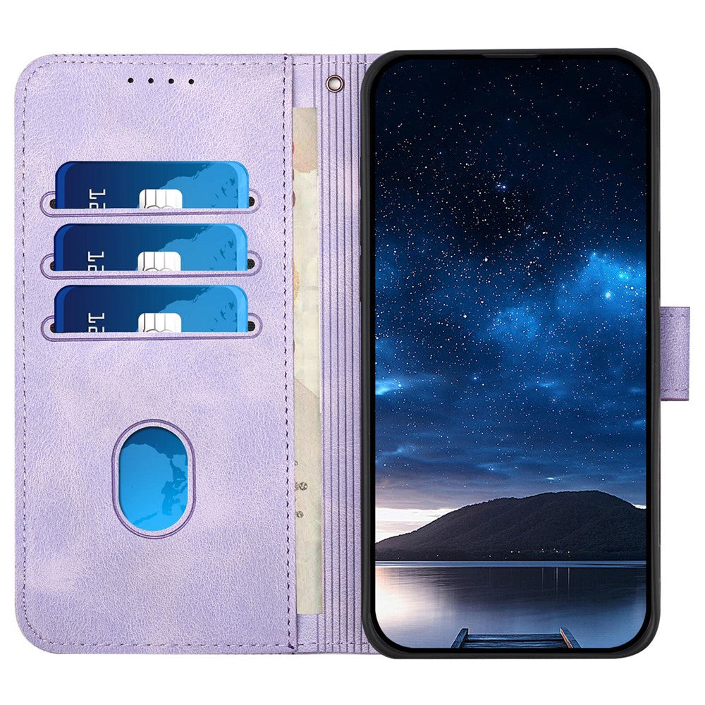 Til Samsung Galaxy A05s 4G Læderpung Etui Sommerfugl Blomst Trykt Telefoncover med Rem