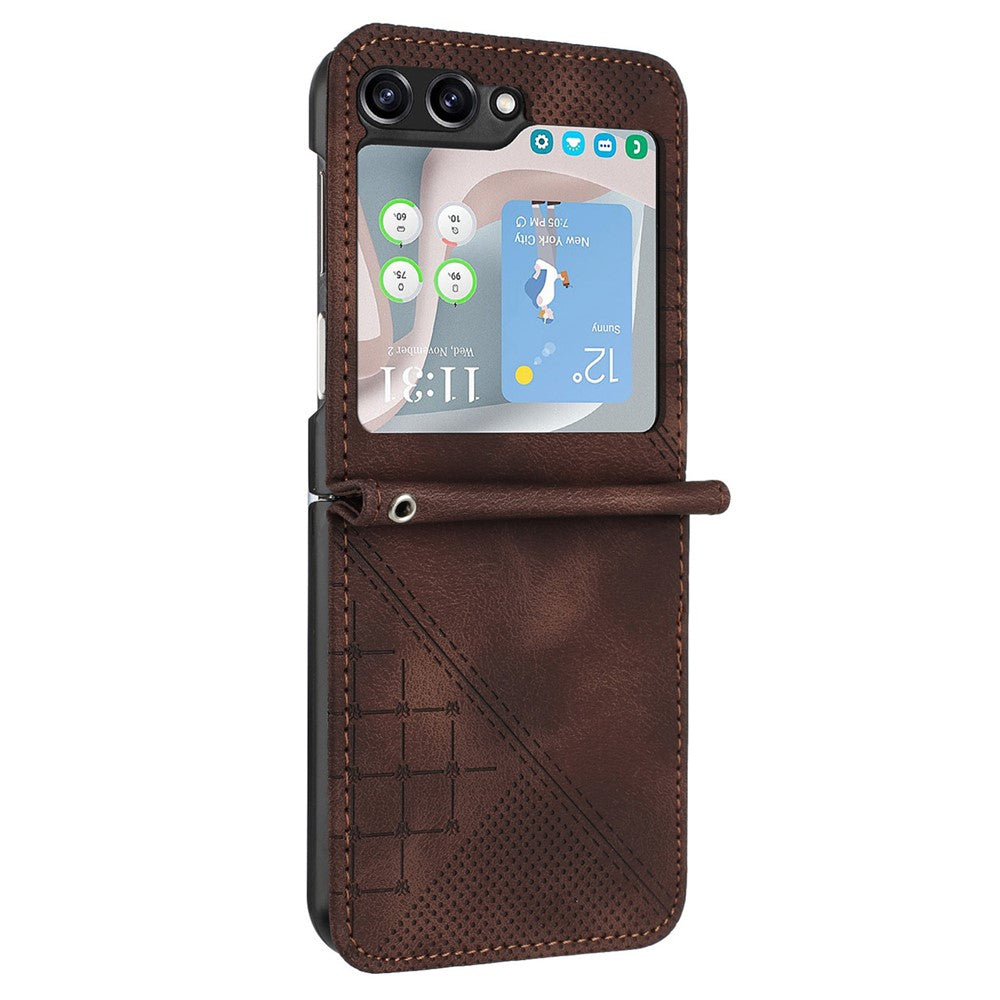 For Samsung Galaxy Z Flip7 FE 5G / Z Flip6 5G Leather Wallet Case Butterfly Flower Imprinted Phone Cover with Strap