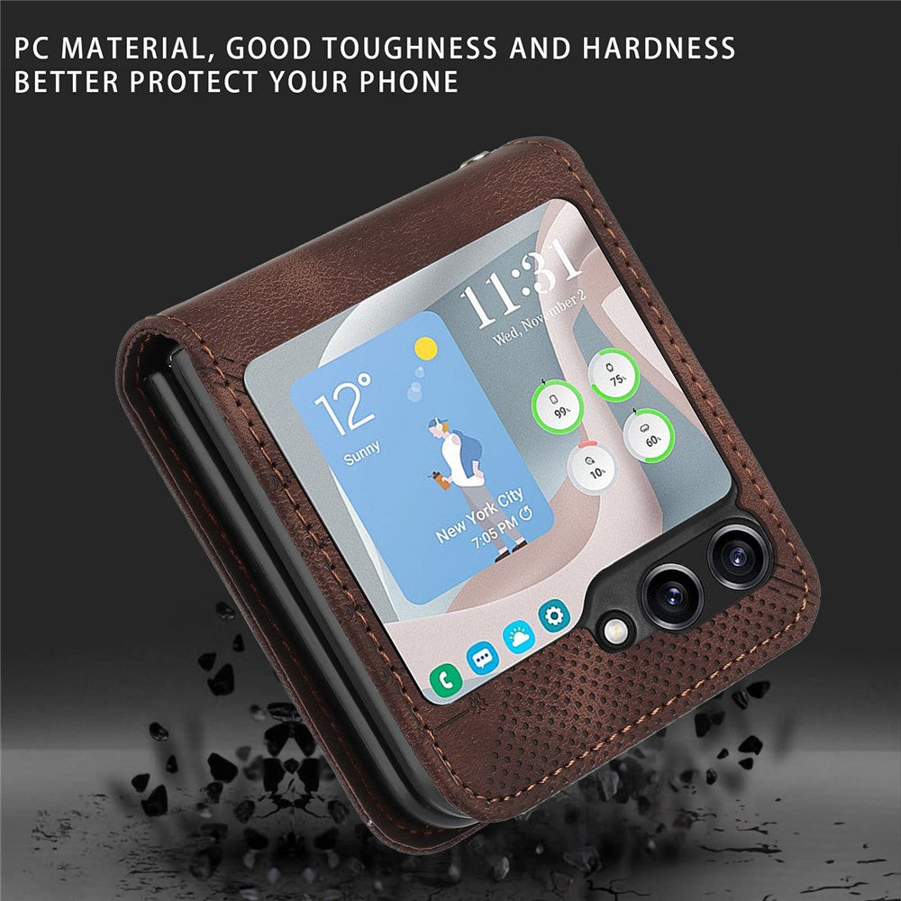 For Samsung Galaxy Z Flip7 FE 5G / Z Flip6 5G Leather Wallet Case Butterfly Flower Imprinted Phone Cover with Strap