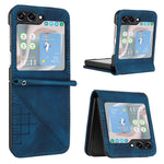 For Samsung Galaxy Z Flip7 FE 5G / Z Flip6 5G Leather Wallet Case Butterfly Flower Imprinted Phone Cover with Strap