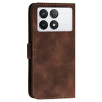 For Xiaomi Poco X6 Pro 5G / Redmi K70E 5G Leather Wallet Case Butterfly Flower Imprinted Phone Cover with Strap