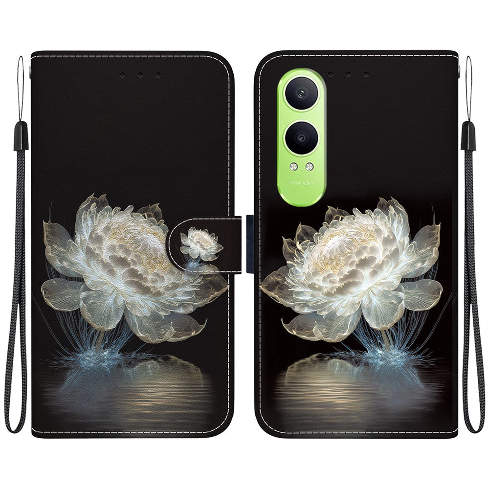 OnePlus Nord CE4 Lite 5G Plånboksfodral med fallskydd i läder, fällbart mönster