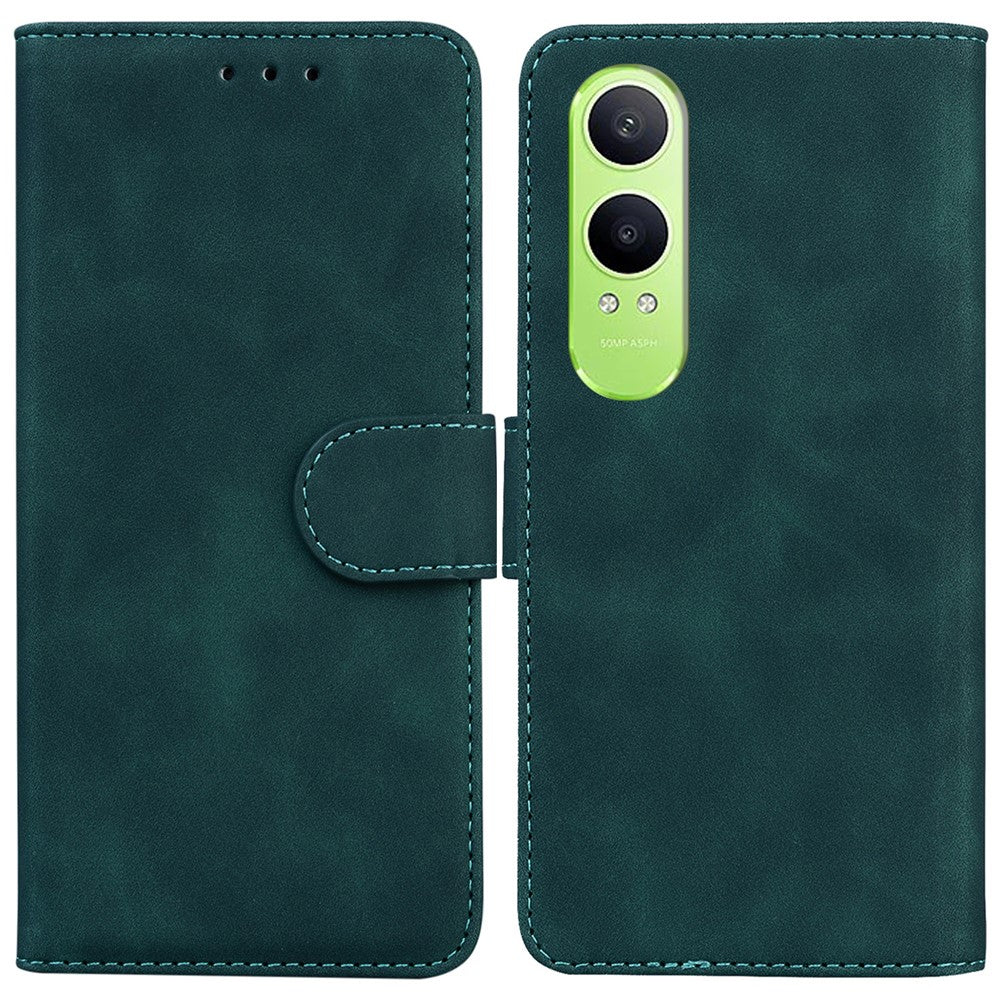 For OnePlus Nord CE4 Lite 5G Case Solid Color Leather Wallet Phone Cover