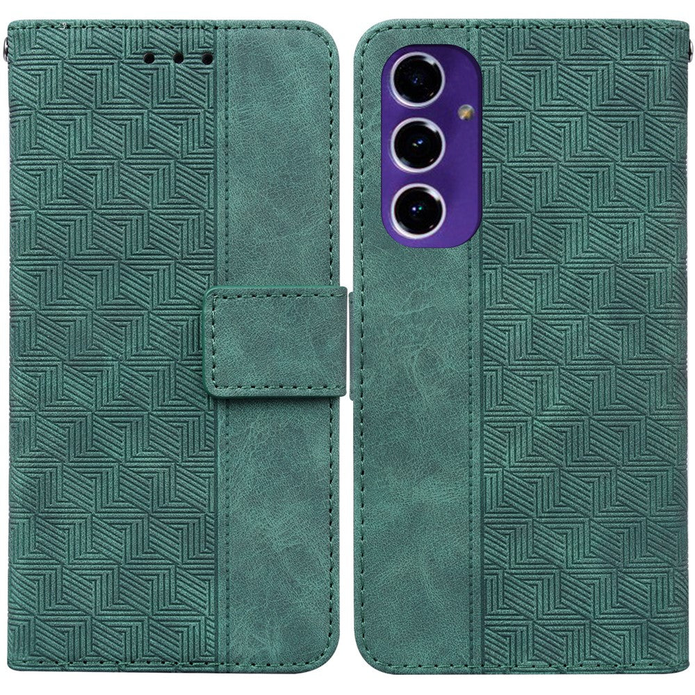 Til Samsung Galaxy A16 5G / A16 4G Etui Geometri Mønster Læderpung Telefoncover