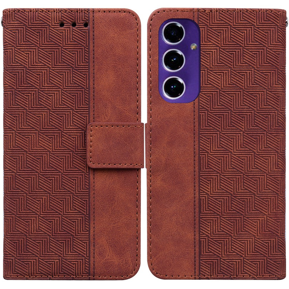 Til Samsung Galaxy A16 5G / A16 4G Etui Geometri Mønster Læderpung Telefoncover