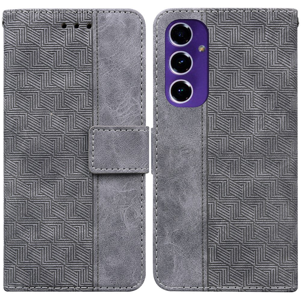 Til Samsung Galaxy A16 5G / A16 4G Etui Geometri Mønster Læderpung Telefoncover
