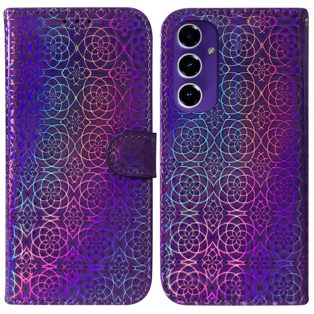 Til Samsung Galaxy A16 5G / A16 4G Stand Cover Dazzling Flower Læder Telefoncover