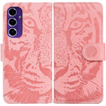 For Samsung Galaxy A16 5G / A16 4G Case Tiger Imprint Leather Wallet Phone Cover