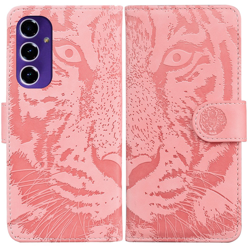 For Samsung Galaxy A16 5G / A16 4G Case Tiger Imprint Leather Wallet Phone Cover