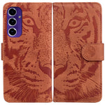 For Samsung Galaxy A16 5G / A16 4G Case Tiger Imprint Leather Wallet Phone Cover