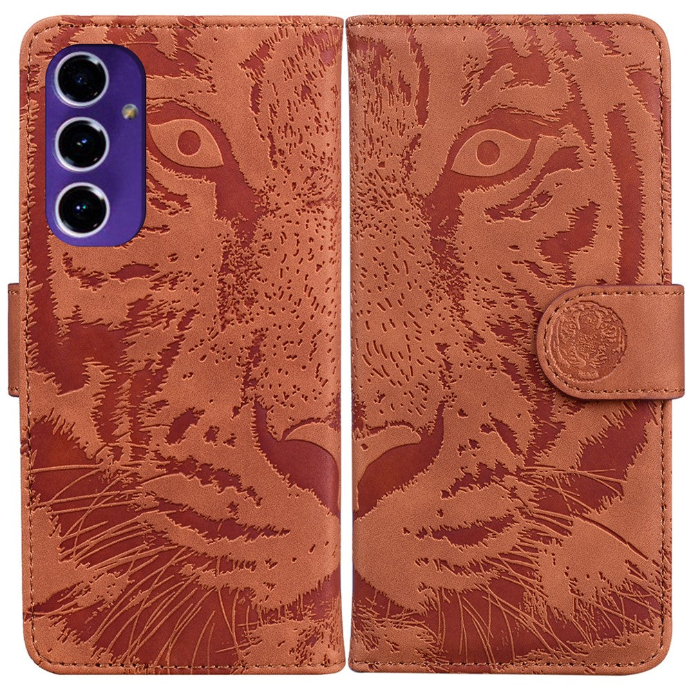 For Samsung Galaxy A16 5G / A16 4G Case Tiger Imprint Leather Wallet Phone Cover