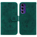 Til Samsung Galaxy A16 5G / A16 4G Etui PU Læder Pung Telefon Cover Sommerfugl Blomst Tryk