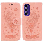 Til Samsung Galaxy A16 5G / A16 4G Etui PU Læder Pung Telefon Cover Sommerfugl Blomst Tryk