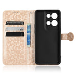 For Oppo Reno8 5G (Global Version) Phone Case Anti-drop Wallet Phone Cover Magnetic Clasp Dot Pattern Imprinted PU Leather Stand Case