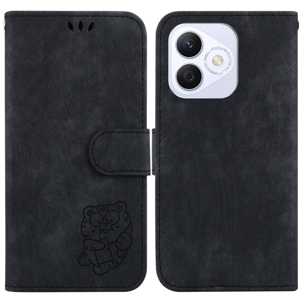 For Honor X60i 5G Wallet Case Tiger Imprint Leather Shockproof Phone Cover