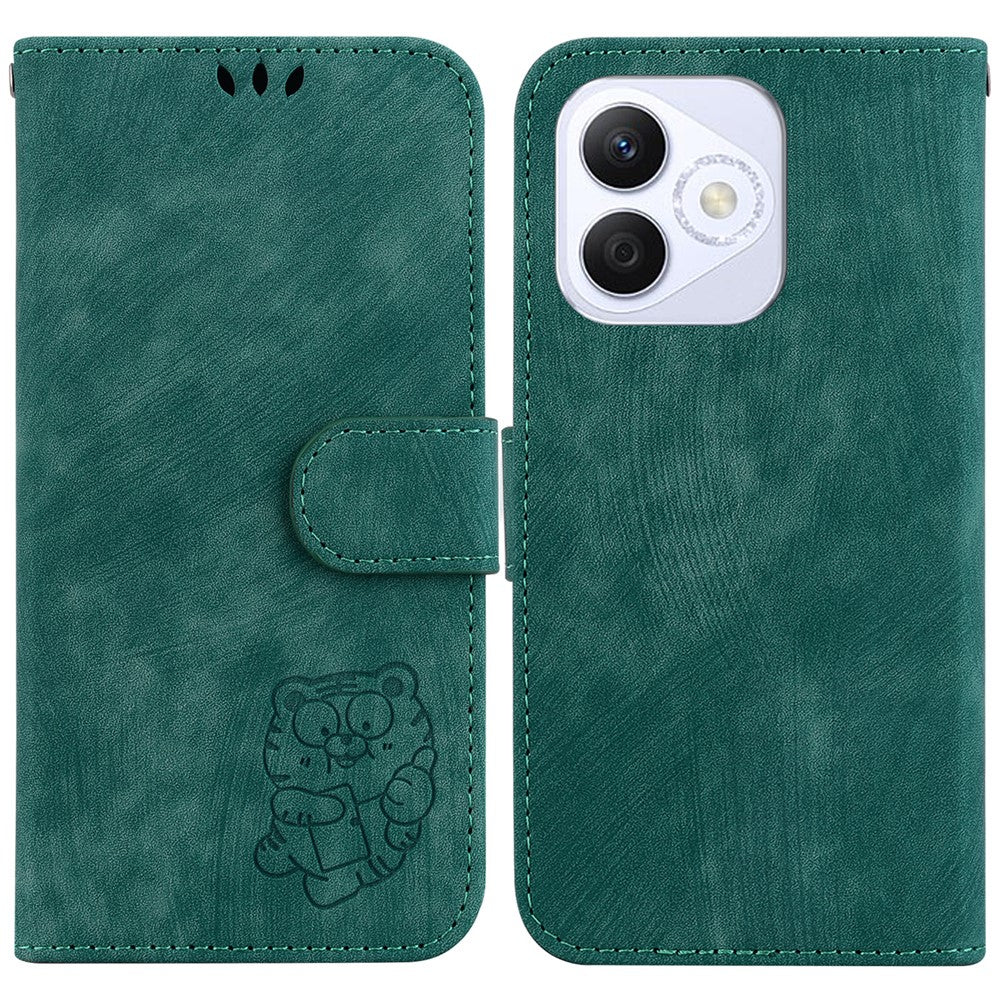 For Honor X60i 5G Wallet Case Tiger Imprint Leather Shockproof Phone Cover