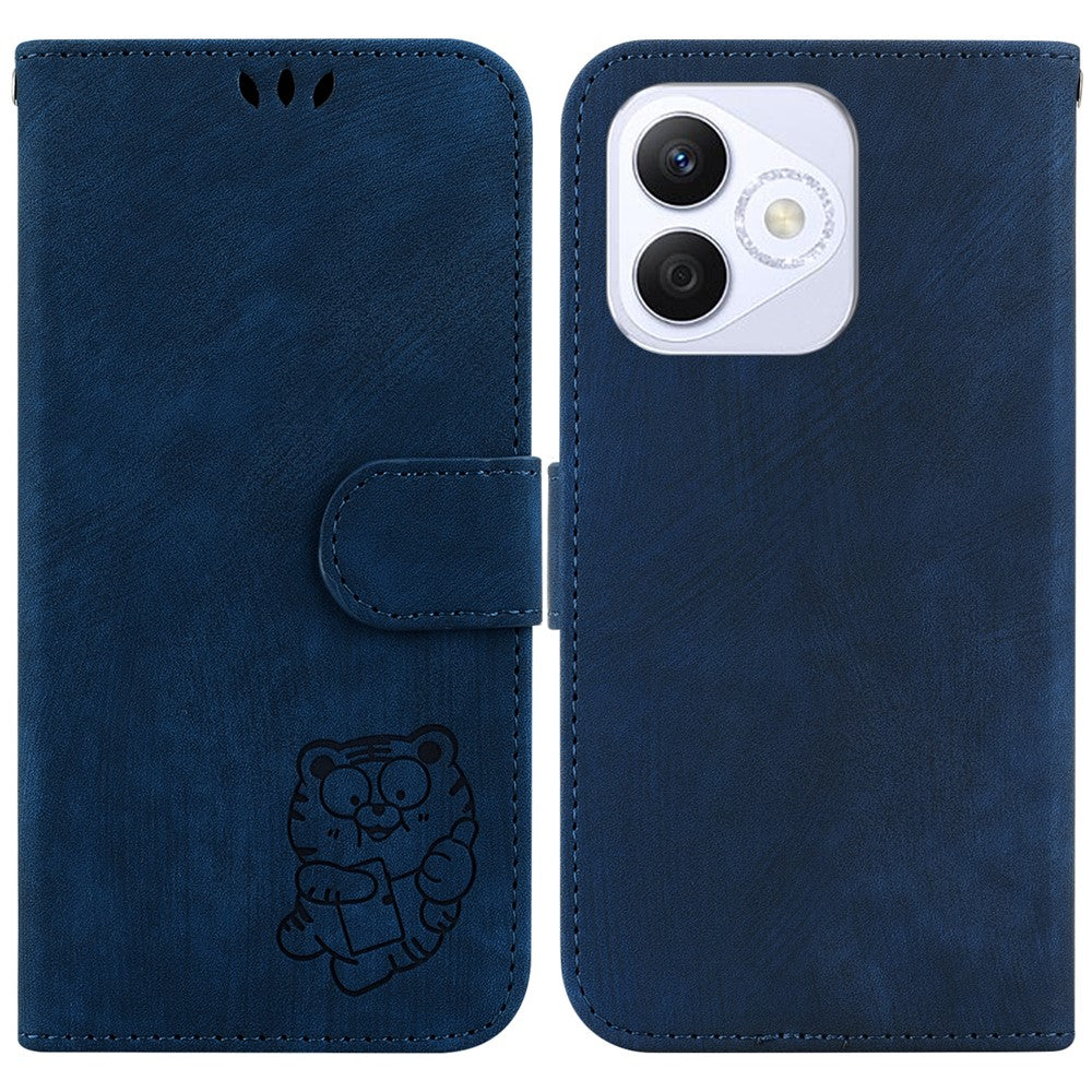 For Honor X60i 5G Wallet Case Tiger Imprint Leather Shockproof Phone Cover