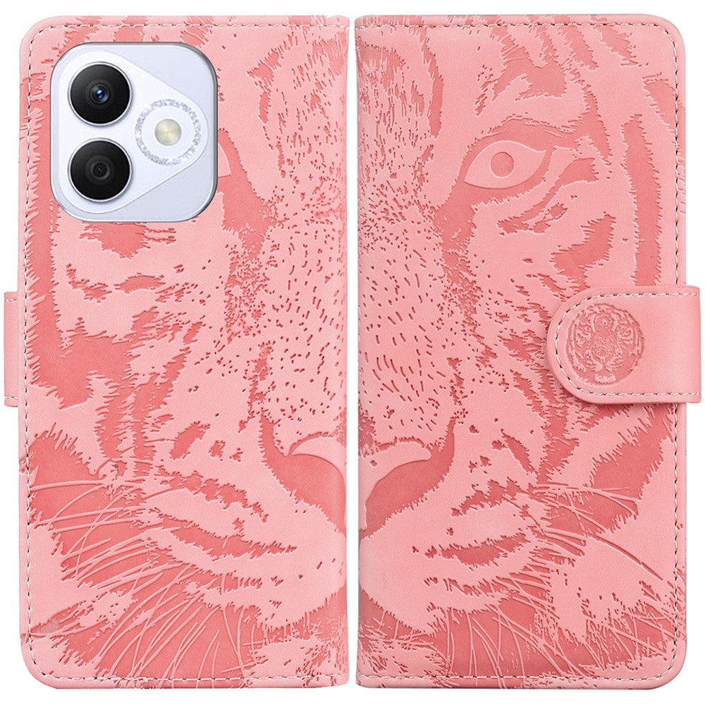 For Honor X60i 5G Case Tiger Imprint Leather Wallet Phone Cover