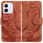 For Honor X60i 5G Case Tiger Imprint Leather Wallet Phone Cover